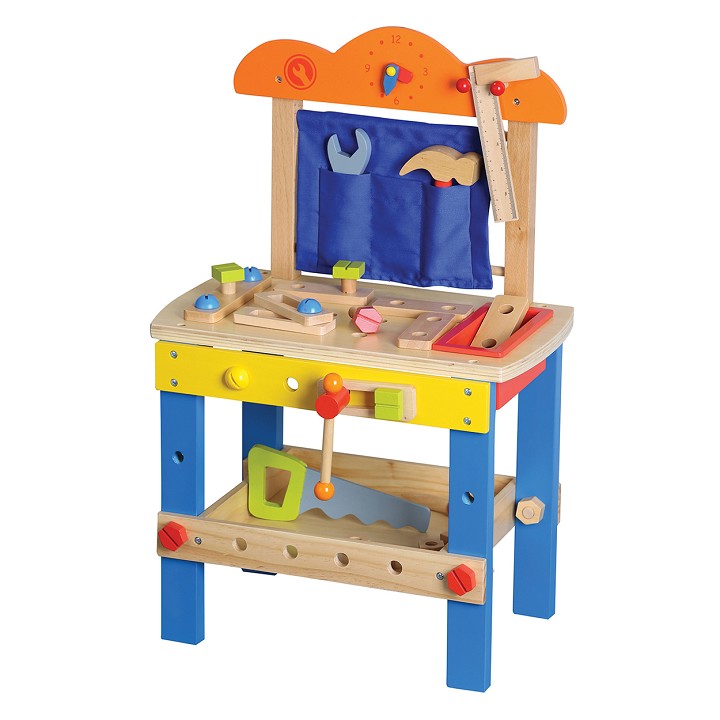 Wooden Workbench - Blue